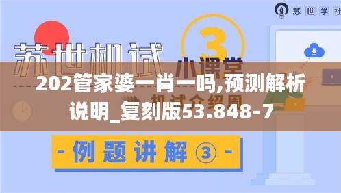 202管家婆一肖一吗,预测解析说明_复刻版53.848-7