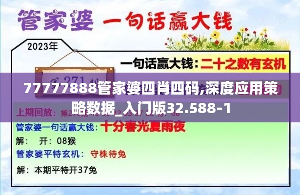 77777888管家婆四肖四码,深度应用策略数据_入门版32.588-1