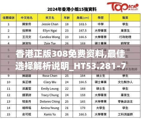 香港正版308免费资料,最佳选择解析说明_HT53.281-7