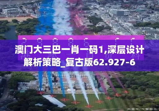 澳门大三巴一肖一码1,深层设计解析策略_复古版62.927-6