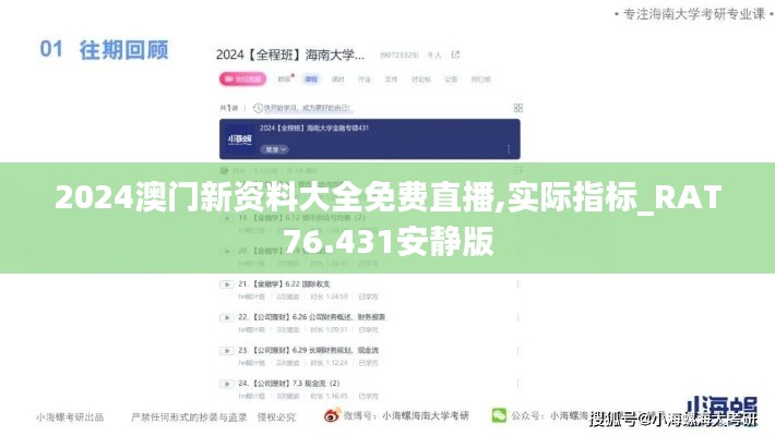 2024澳门新资料大全免费直播,实际指标_RAT76.431安静版