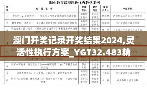 澳门开奖记录开奖结果2024,灵活性执行方案_YGT32.483精英版