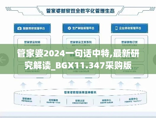 管家婆2024一句话中特,最新研究解读_BGX11.347采购版