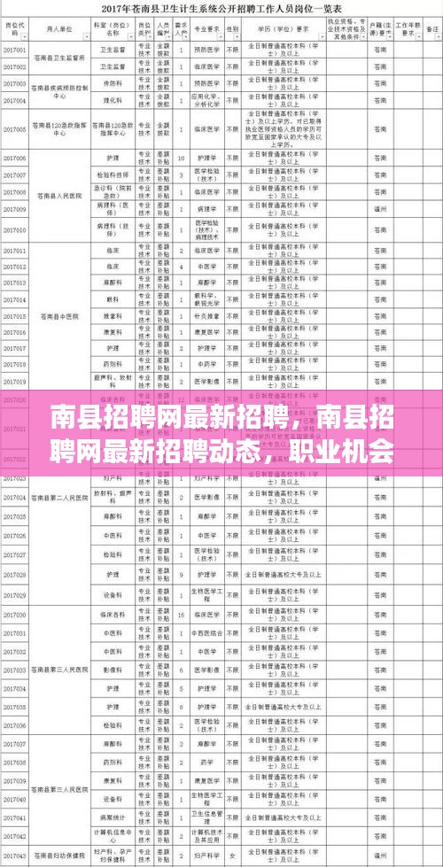 南县招聘网最新招聘动态，职业交汇点与发展前景展望