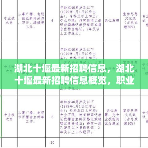 湖北十堰最新招聘信息概览，职业发展的理想选择地，助力您的职场腾飞之路