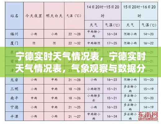 宁德实时天气观察与数据分析报告表