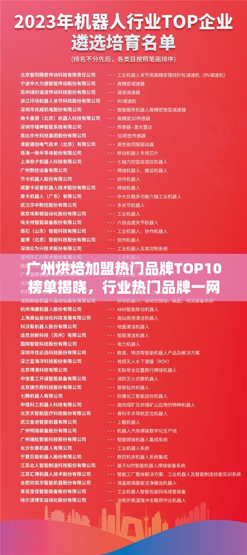 广州烘焙加盟热门品牌TOP10榜单揭晓，行业热门品牌一网打尽！