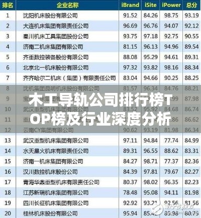 木工导轨公司排行榜TOP榜及行业深度分析