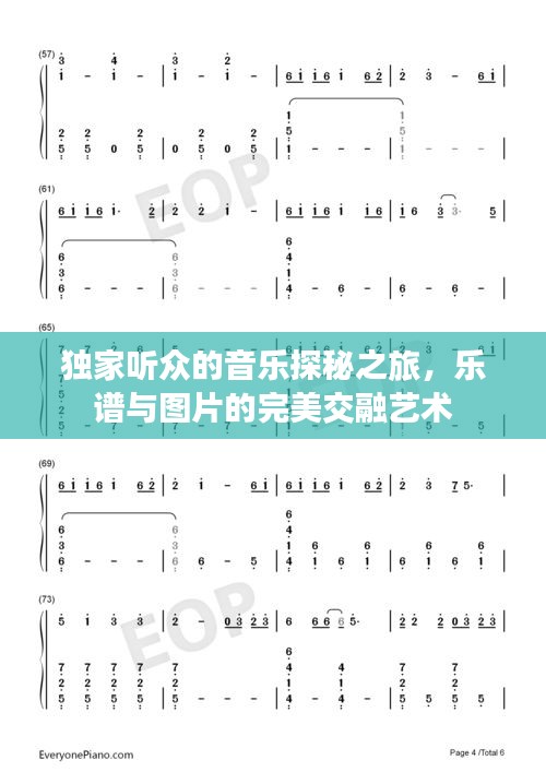独家听众的音乐探秘之旅，乐谱与图片的完美交融艺术