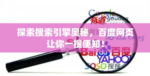 探索搜索引擎奥秘，百度网页让你一搜便知！