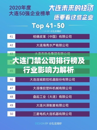 大连门禁公司排行榜及行业影响力解析