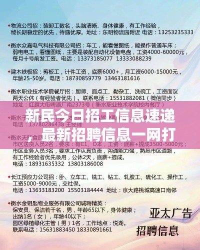 新民今日招工信息速递，最新招聘信息一网打尽