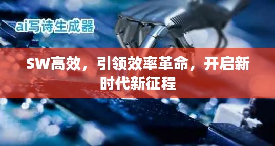 SW高效，引领效率革命，开启新时代新征程