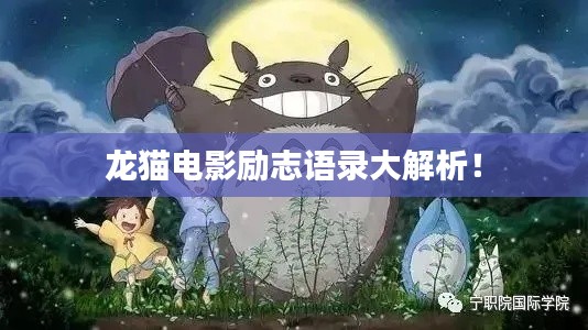 龙猫电影励志语录大解析！