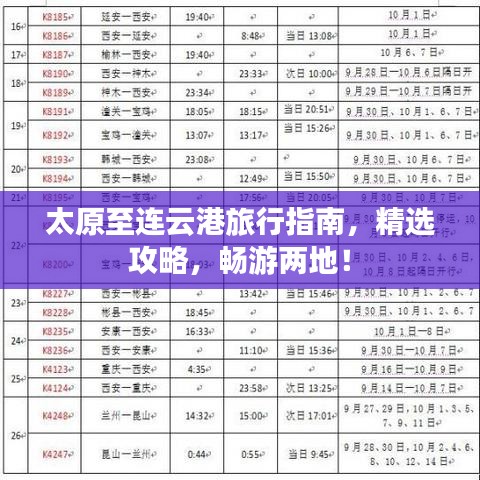 太原至连云港旅行指南，精选攻略，畅游两地！