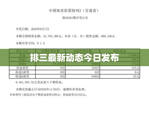 排三最新动态今日发布