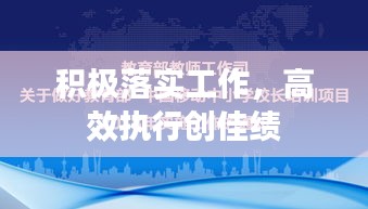 积极落实工作，高效执行创佳绩
