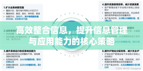 高效整合信息，提升信息管理与应用能力的核心策略