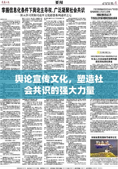 舆论宣传文化，塑造社会共识的强大力量
