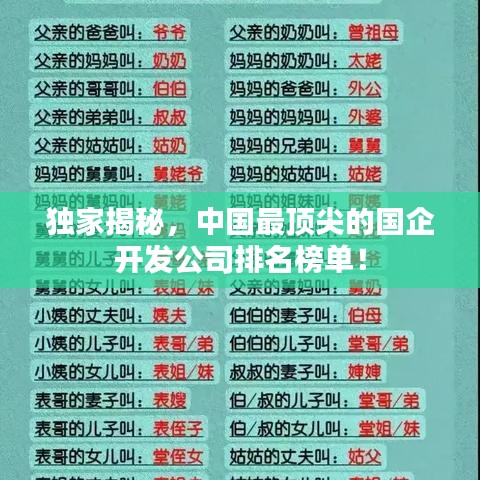 独家揭秘，中国最顶尖的国企开发公司排名榜单！