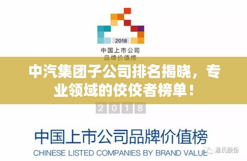 中汽集团子公司排名揭晓，专业领域的佼佼者榜单！