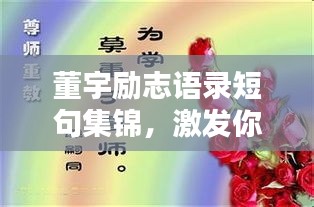 董宇励志语录短句集锦，激发你无限潜能的励志名言！