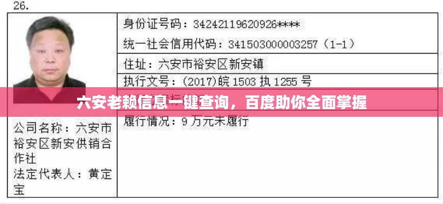 六安老赖信息一键查询，百度助你全面掌握