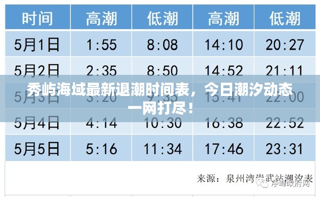 秀屿海域最新退潮时间表，今日潮汐动态一网打尽！