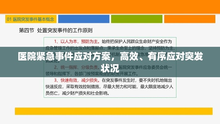 医院紧急事件应对方案，高效、有序应对突发状况